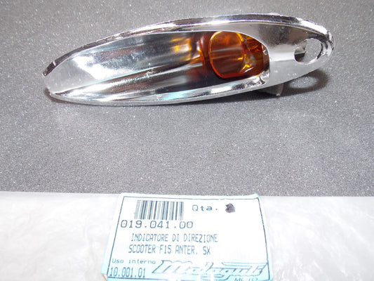 NOS OEM MALAGUTI 99/01-02 F15 LC LH FRONT TURN INDICATOR 019.041.00 - MotoRaider