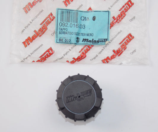 NOS OEM MALAGUTI F 15 LC-2D Restyling KAT EURO 2 FUEL TANK CAP BLACK 092.016.03 - MotoRaider