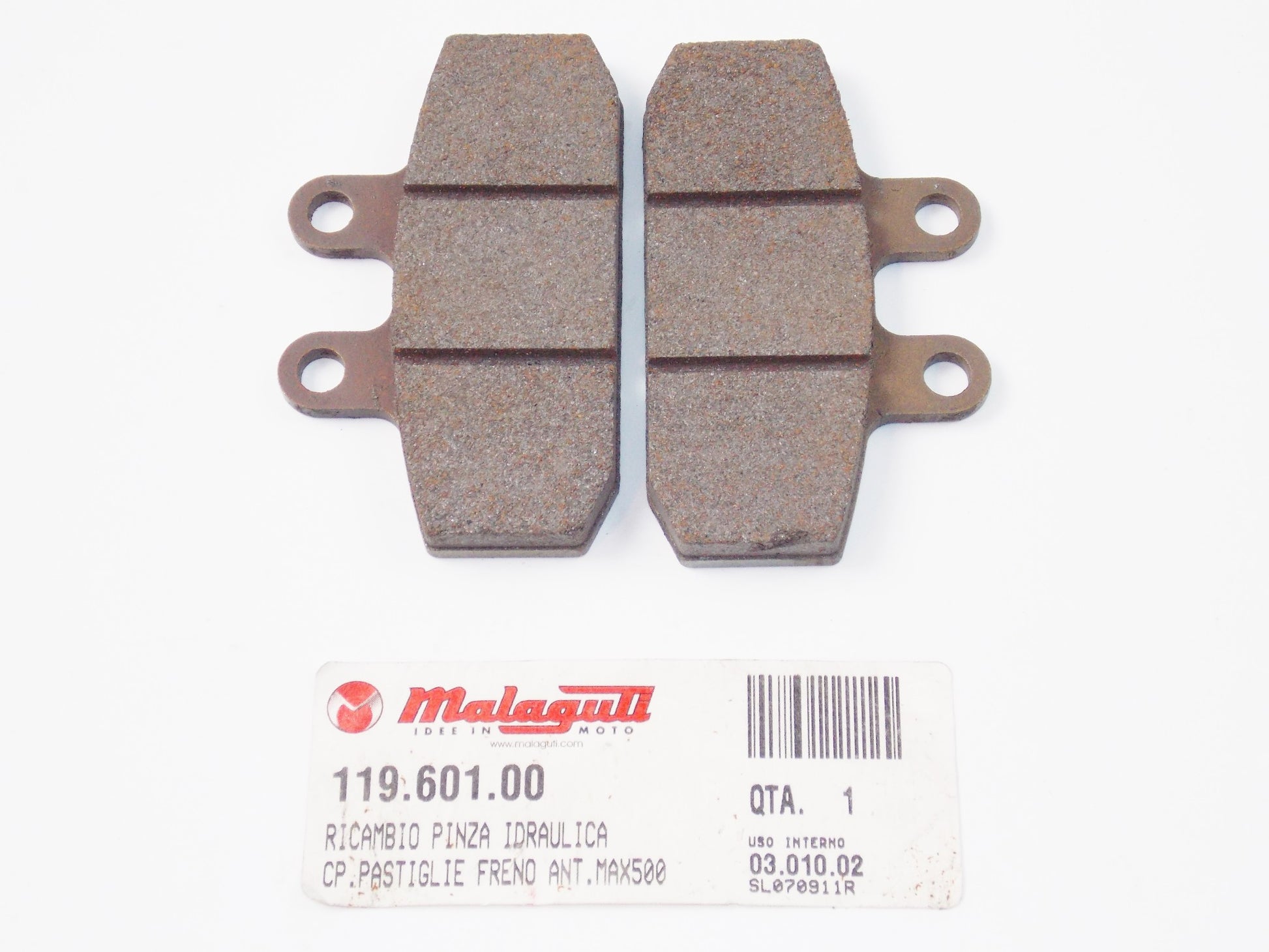 NOS OEM MALAGUTI MAX500 FRONT BRAKE PADS 119.601.00 - MotoRaider