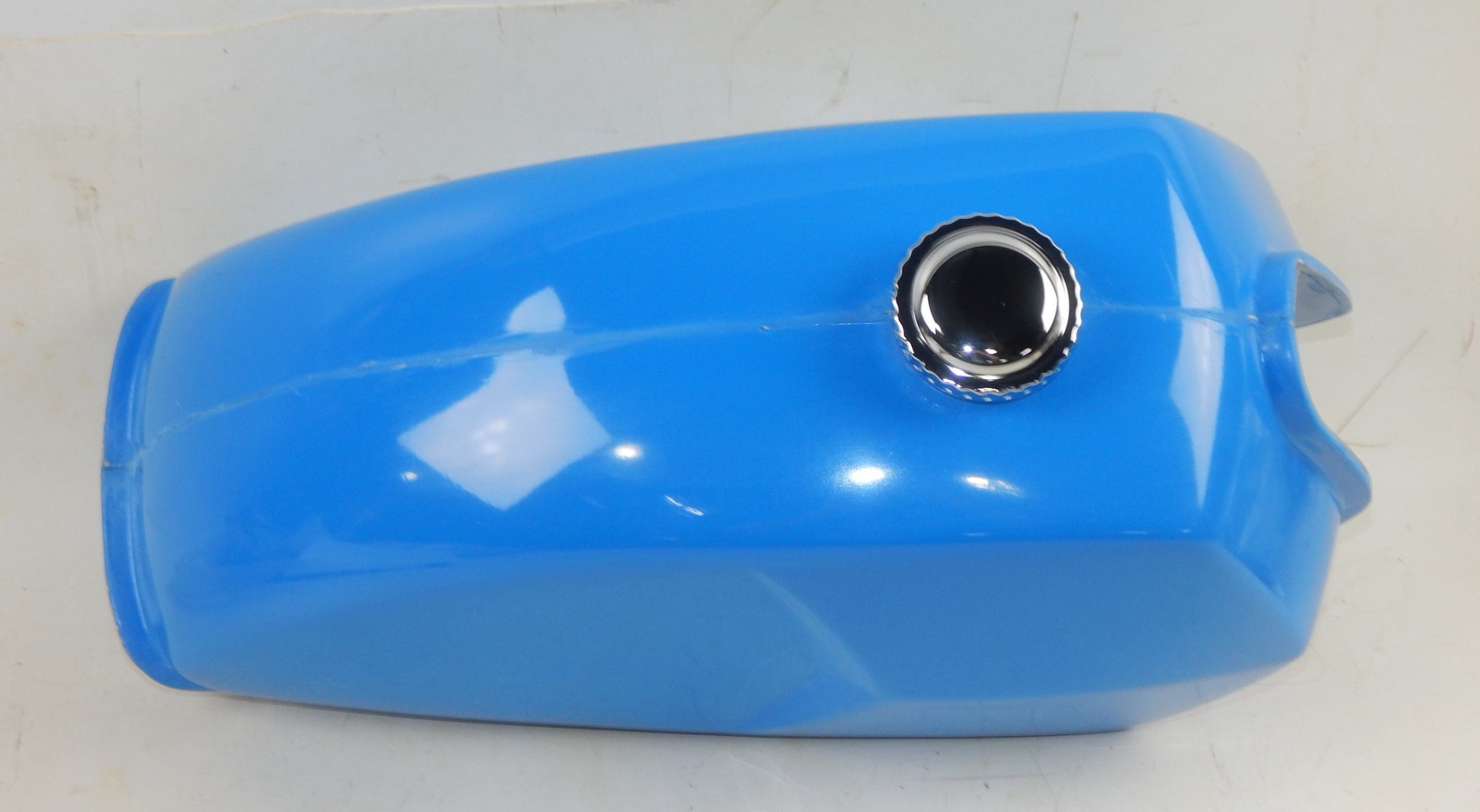 1971-1975 KTM PENTON GS 125 175 FIBERGLASS BLUE GAS TANK PETROL RESERVOIR + CAP - MotoRaider