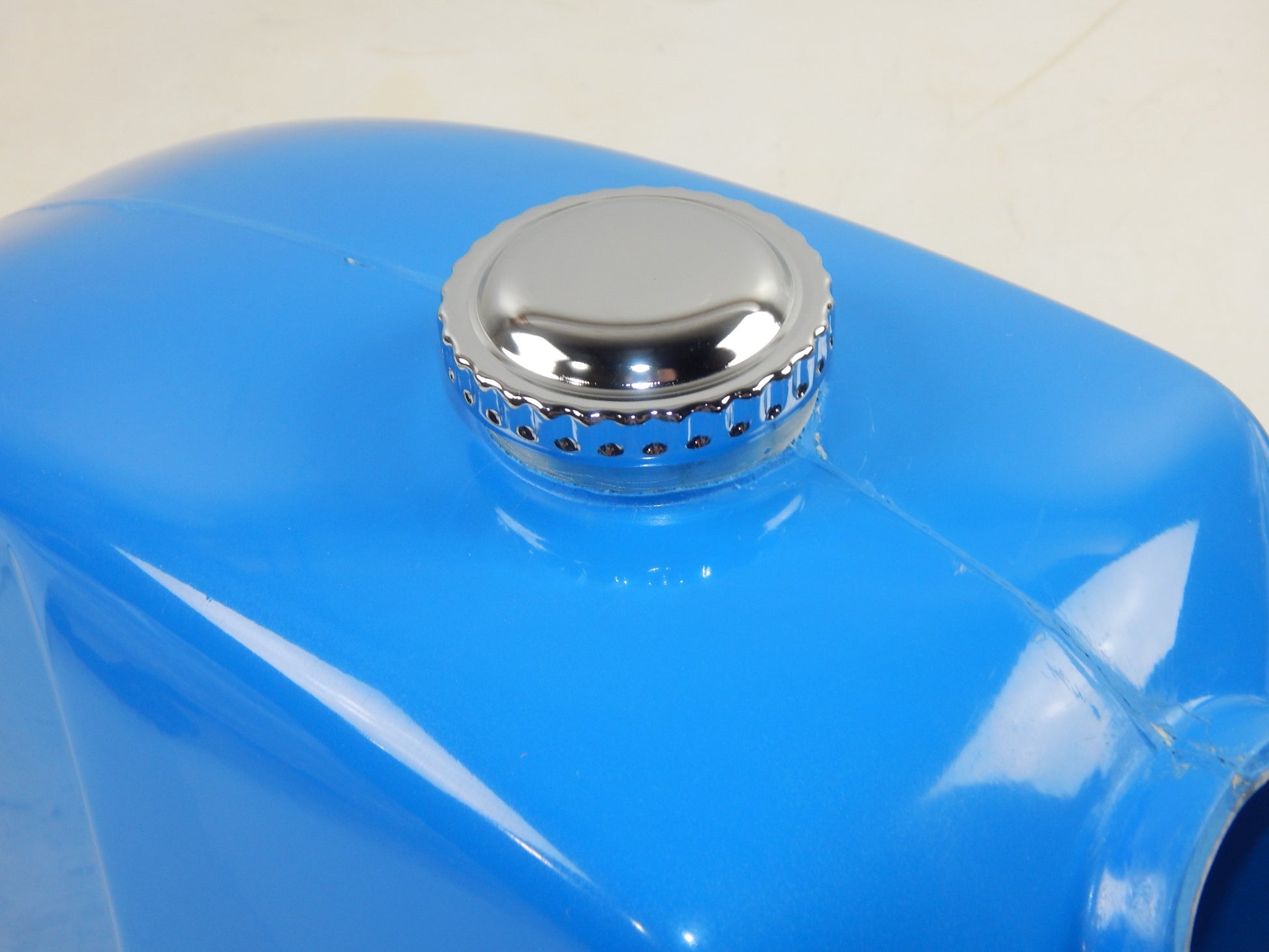 1971-1975 KTM PENTON GS 125 175 FIBERGLASS BLUE GAS TANK PETROL RESERVOIR + CAP - MotoRaider