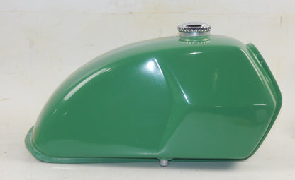 1971-1973 KTM PENTON GS 125 FIBERGLASS GREEN GAS TANK PETROL RESERVOIR + CAP - MotoRaider